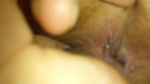 Fingering and spreading d&period; s&period; girlfriends ass and pussy